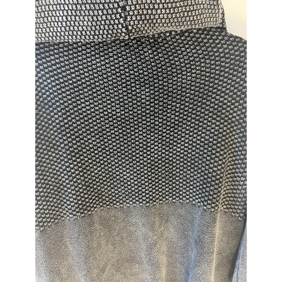 Very J Pullover Cardigan Sweater Women L Oversized Hooded Grey Textured Cotton - Picture 9 of 11